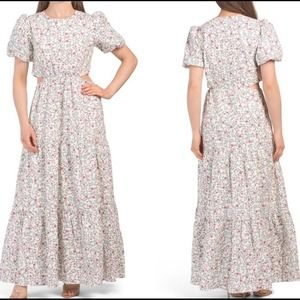 WAYF Dress Floral Maxi Cutout CottageCore Gardencore Bridgeston Medium NWT